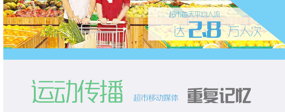萬皇冠國際永輝超市手推車廣告