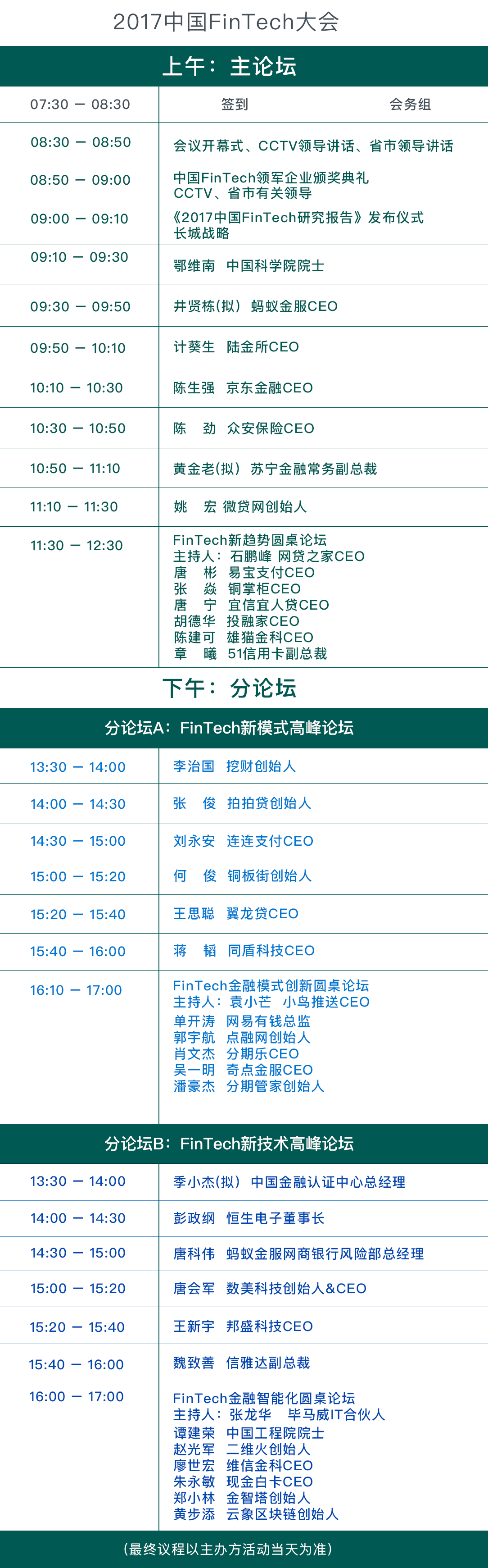 中國FinTech大會2017開倉放票?。?！
